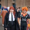 Colorful anime cosplay gathering outdoors in San José, Costa Rica.